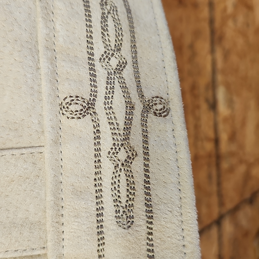 Ruff Hewn Beige Leather Jacket - Picture 3 of 6